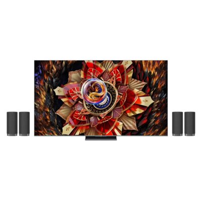 Telewizor TCL 75C9K 75" QD-Mini LED 4K 144Hz + Zestaw Kina Domowego TCL Z100E (4 szt.) CZ+CZ Google TV Dolby Vision IQ Dolby Atmos HDMI 2.1