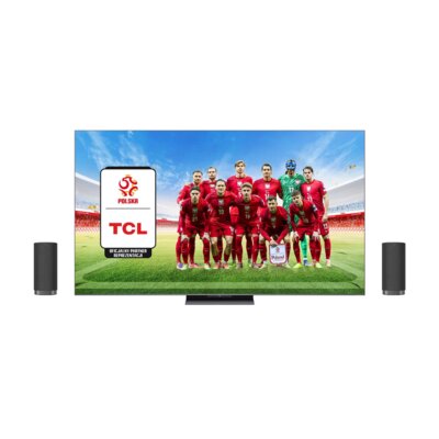 Telewizor TCL 85C8K 85" QD-Mini LED 4K 144Hz + Zestaw Stereo TCL Z100E (2szt.) CZ+CZ Google TV Dolby Atmos Dolby Vision HDMI 2.1