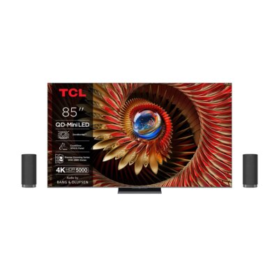 Telewizor TCL 85C8K 85" QD-Mini LED 4K 144Hz + Zestaw Stereo TCL Z100E (2szt.) CZ+CZ Google TV Dolby Atmos Dolby Vision HDMI 2.1