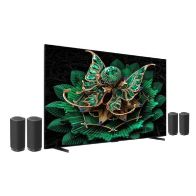 Telewizor TCL 98C7K 98" QD-Mini LED 4K 144Hz + Zestaw Kina Domowego TCL Z100E (4 szt.) CZ+CZ Google TV Dolby Vision IQ Dolby Atmos HDMI 2.1