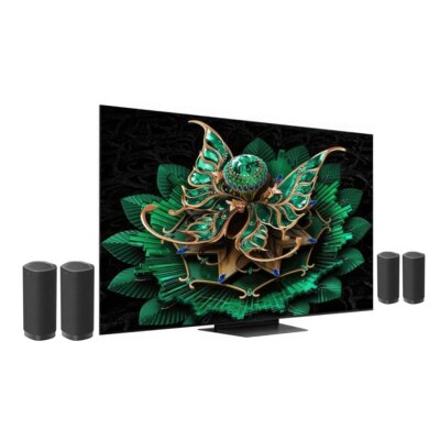 Telewizor TCL 85C7K 85" QD-Mini LED 4K 144Hz + Zestaw Kina Domowego TCL Z100E (4 szt.) CZ+CZ Google TV Dolby Vision IQ Dolby Atmos HDMI 2.1