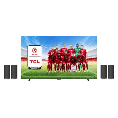 Telewizor TCL 98C69K 98" QD-Mini LED 4K 144Hz + Zestaw Kina Domowego TCL Z100E (4 szt.) CZ+CZ Google TV Dolby Atmos Dolby Vision HDMI 2.1