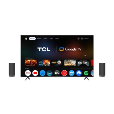 Telewizor TCL 75C69K 75" QD-Mini LED 4K 144Hz + Zestaw Stereo TCL Z100E (2szt.) CZ+CZ Google TV Dolby Atmos Dolby Vision HDMI 2.1
