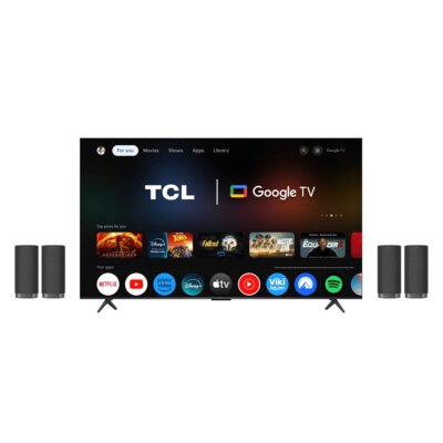 Telewizor TCL 65C69K 65" QD-Mini LED 4K 144Hz + Zestaw Kina Domowego TCL Z100E (4 szt.) CZ+CZ Google TV Dolby Atmos Dolby Vision HDMI 2.1