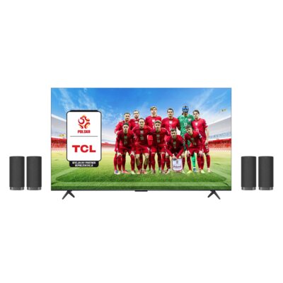 Telewizor TCL 55C69K 55" QD-Mini LED 4K 144Hz + Zestaw Kina Domowego TCL Z100E (4 szt.) CZ+CZ Google TV Dolby Atmos Dolby Vision HDMI 2.1