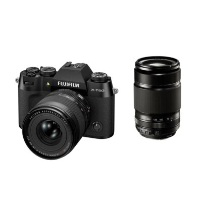 Aparat bezlusterkowy FUJIFILM X-T50 Czarny + Obiektyw 16-50mm f/2.8-4.8 40.2Mpix R LM WR + Obiektyw FUJIFILM XF 55-200 mm f/3.5-4.8 R LM OIS