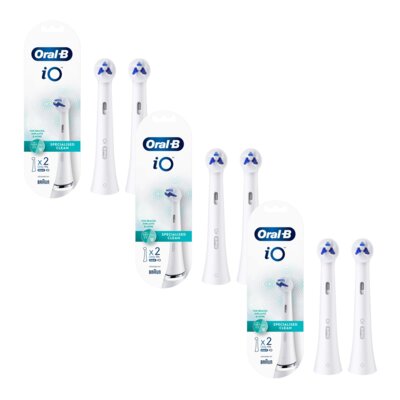 Oryginalna końcówka szczoteczki ORAL-B iO Specialized Clean Biały (6 szt.) (Dla osób noszących aparaty ortodontyczne)