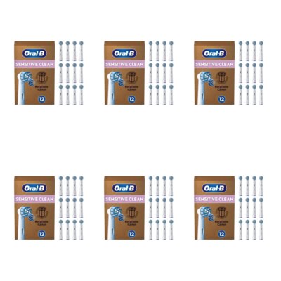 Oryginalna końcówka szczoteczki ORAL-B Sensitive Clean Pro Biały (72 szt.) (Delikatne czyszczenie)