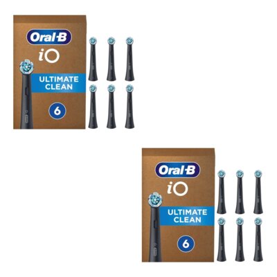Oryginalna końcówka szczoteczki ORAL-B iO Ultimate Clean Czarny (12 sztuk) (Usuwa płytkę bakteryjna)
