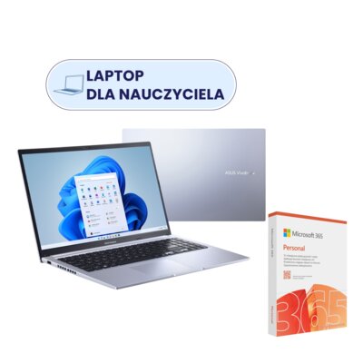 Laptop ASUS Vivobook X1502VA-BQ681W 15.6" IPS i5-13420H 16GB RAM 512GB SSD Windows 11 Home + Program MICROSOFT 365 Personal