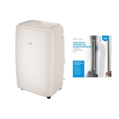 Klimatyzator BEKO BP1125C + Uszczelka okienna MILLA HOME do klimatyzatorów przenośnych ACA101