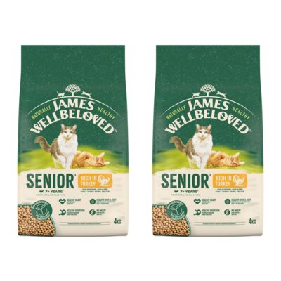 Karma dla kota JAMES WELLBELOVED Senior Monobiałkowa z indykiem 2 x 4 kg