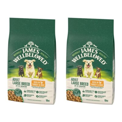 Karma dla psa JAMES WELLBELOVED Adult Monobiałkowa Duże rasy Indyk 2 x 10 kg