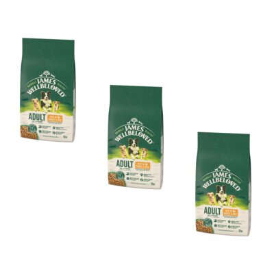 Karma dla psa JAMES WELLBELOVED Adult Monobiałkowa z indykiem i ryżem 3 x 12 kg