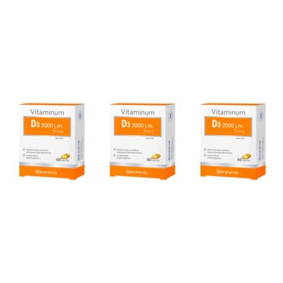 Witamina D3 STARPHARMA 2000 Strong (3 x 60 kapsułek)