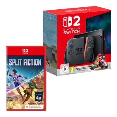 Konsola NINTENDO Switch 2 Czarny + Mario Kart World Gra NINTENDO SWITCH 2 + Split Fiction Gra NINTENO SWITCH 2