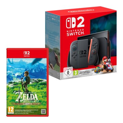 Konsola NINTENDO Switch 2 Czarny + Mario Kart World Gra NINTENDO SWITCH 2 + The Legend Of Zelda: Breath Of The Wild Gra NINTENDO SWITCH 2