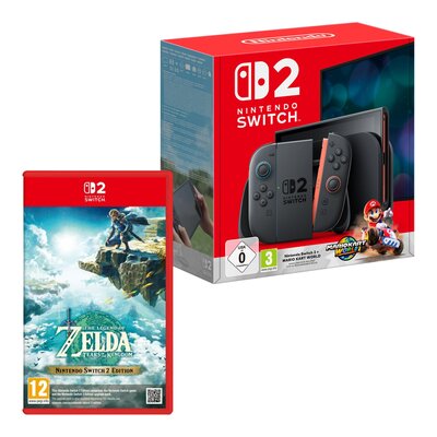 Konsola NINTENDO Switch 2 Czarny + Mario Kart World Gra NINTENDO SWITCH 2 + The Legend Of Zelda: Tears Of The Kingdom Gra NINTENDO SWITCH 2