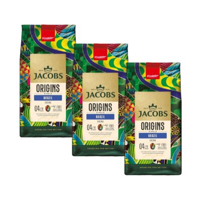 Kawa ziarnista JACOBS Origins Single Brazil 3 x 1 kg