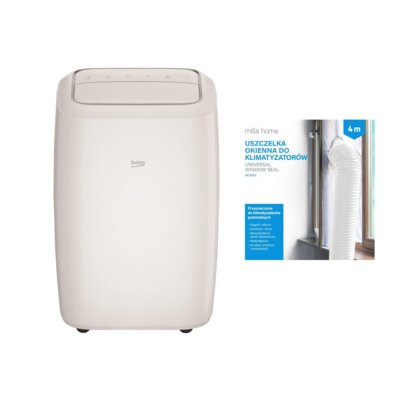 Klimatyzator BEKO BP1095C + Uszczelka okienna MILLA HOME do klimatyzatorów przenośnych ACA101