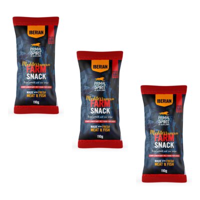 Przysmak dla psa PRIMAL SPIRIT Iberian Mediterranean Farm 3 x 110 g