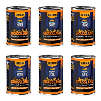 Karma dla psa PRIMAL SPIRIT Iberian Ancestral Grassland 6 x 400 g