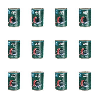 Karma dla psa PAN MIĘSKO z Ziołami Pasztet z tuńczykiem 12 x 400 g