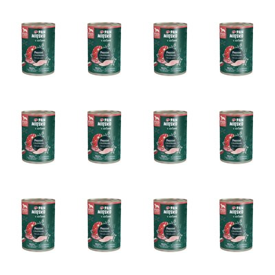 Karma dla psa PAN MIĘSKO z Ziołami Pasztet z królikiem 12 x 400 g