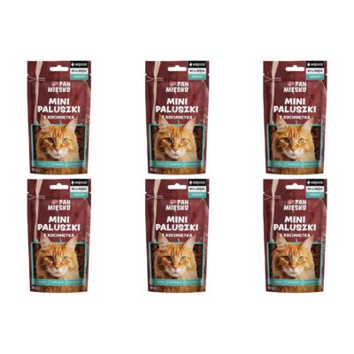 Przysmak dla kota PAN MIĘSKO Mini paluszki kaczka z kocimiętką 6 x 50 g