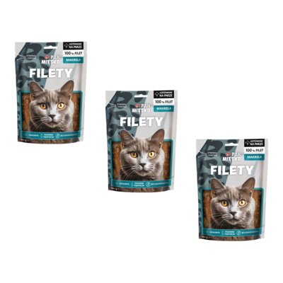 Przysmak dla kota PAN MIĘSKO Filety z makreli 3 x 100 g