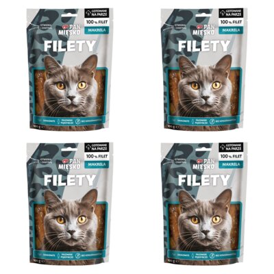 Przysmak dla kota PAN MIĘSKO Filety z makreli 4 x 100 g