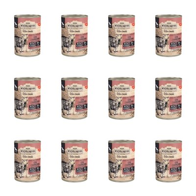 Karma dla psa WIEJSKA ZAGRODA Senior Leśne smaki Dzik z jagnięciną 12 x 400 g