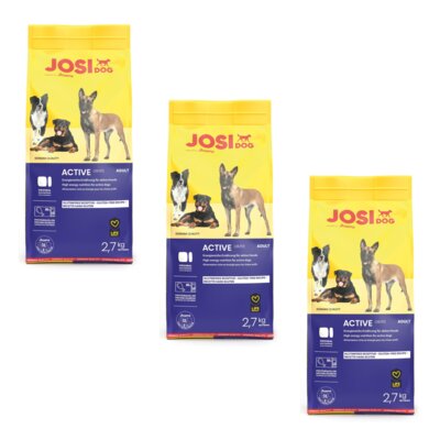 Karma dla psa JOSIDOG Adult Active Drób 3 x 2.7 kg