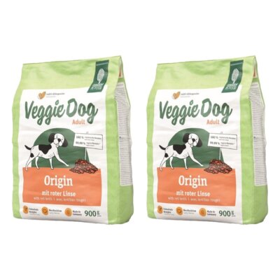 Karma dla psa GREEN PETFOOD VeggieDog Origin Adult z soczewicą 2 x 900 g