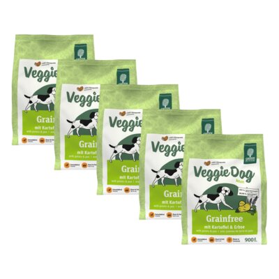 Karma dla psa GREEN PETFOOD VeggieDog Grain Free Adult z ziemniakami i groszkiem 5 x 900 g