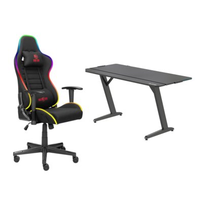 Biurko MAD DOG GD200K Czarny + Fotel MAD DOG GCH800 RGB Czarny