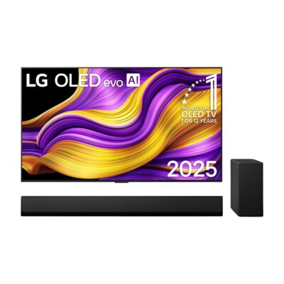 Telewizor LG 65G54LW 65" OLED 4K 165 HZ VRR WebOS Dolby Atmos Dolby Vision HDMI 2.1 + Soundbar LG SG10TY Czarny 3.1-kanałowy, Bezprzewodowy Subwoofer, 4K, HDMI e-ARC, HDR10, Wi-Fi, BT, Dolby Atmos, DTS:X
