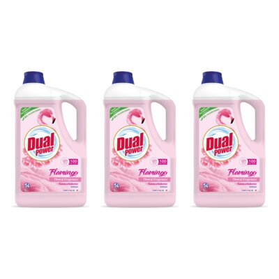 Płyn do płukania DUAL POWER Flamingo 3 x 5000 ml