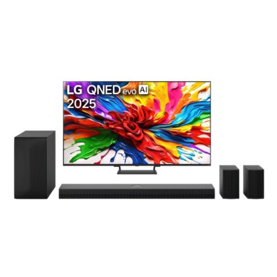 Telewizor LG 55QNED93A6A 55" MINILED 4K 144Hz WebOS TV Dolby Vision Dolby Atmos HDMI 2.1 + Soundbar LG S70TR Czarny 5.1.1-kanałowy, Bezprzewodowy Subwoofer, 4K, HDMi ARC, Dolby Atmos, DTS:X, Bluetooth