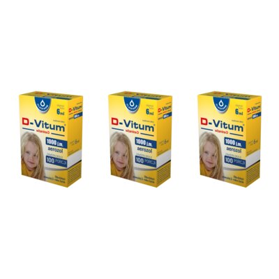 Witamina D OLEOFARM D-Vitum 1000 j.m. Aerozol (3 x 6 ml)