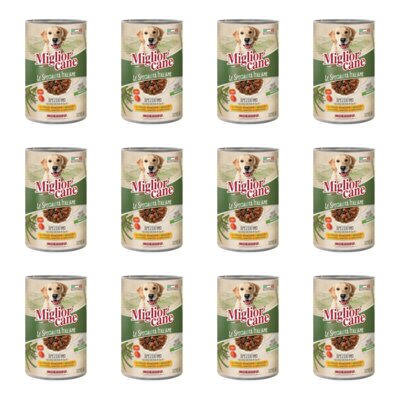 Karma dla psa MORANDO Le Specialita Italiane Kurczak z pomidorami i fasolą szparagową 12 x 1.25 kg