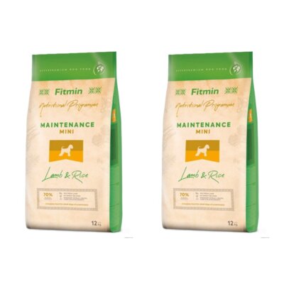 Karma dla psa FITMIN Lamb & Rice Mini 2 x 12 kg