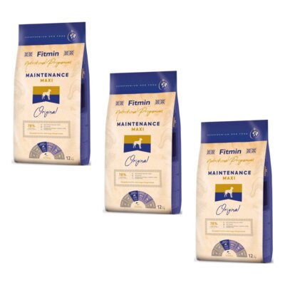 Karma dla psa FITMIN Maxi Maintenance 3 x 12 kg