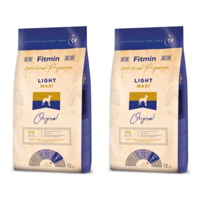 Karma dla psa FITMIN Maxi Light 2 x 12 kg