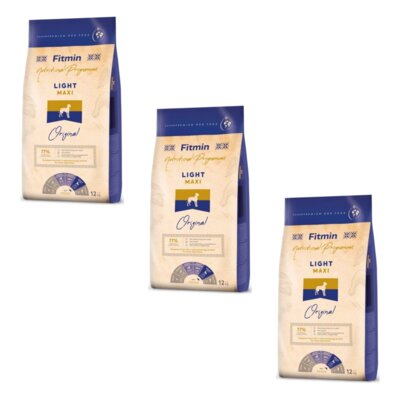 Karma dla psa FITMIN Maxi Light 3 x 12 kg