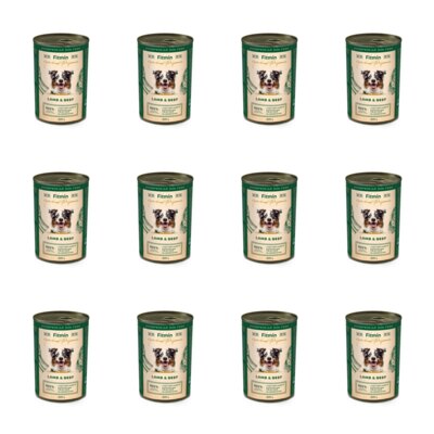 Karma dla psa FITMIN z wołowiną i jagnięciną 12 x 400 g