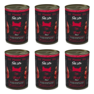 Karma dla kota FITMIN For Life Adult Wołowina 6 x 400 g