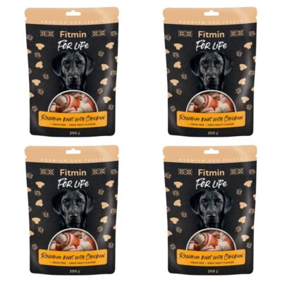 Przysmak dla psa FITMIN For Life Treat Skóra wołowa 4 x 200 g