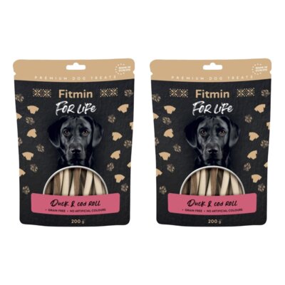 Przysmak dla psa FITMIN For Life Treat Kaczka i Dorsz 2 x 200 g