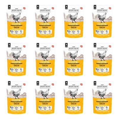 Karma dla kota WIEJSKA ZAGRODA Monoproteinowa Fileciki Kurczak 12 x 85 g